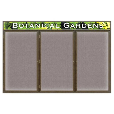 United Visual Products Open Faced Traditional Rounded Corkboard UV642ARC-GOLD-KEYLIME